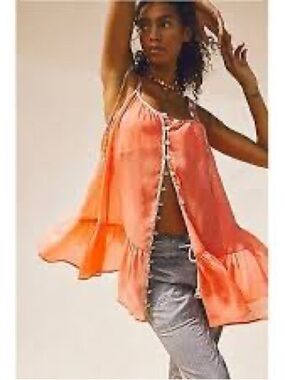 Intimately FP Bali Seeet Nothing Slip with Ruffle Hem button down